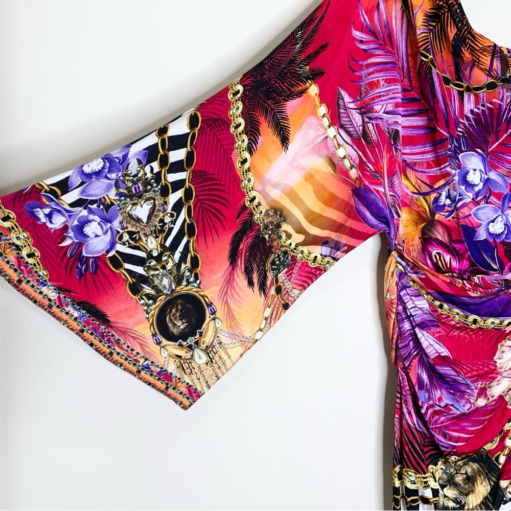 NEW Camilla Wild Loving One Shoulder Jersey Dress (Sz S) Jewel Embellished Maxi - Picture 10 of 16